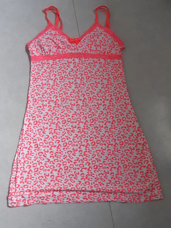 Nuisette blanche/rose fluo T.s