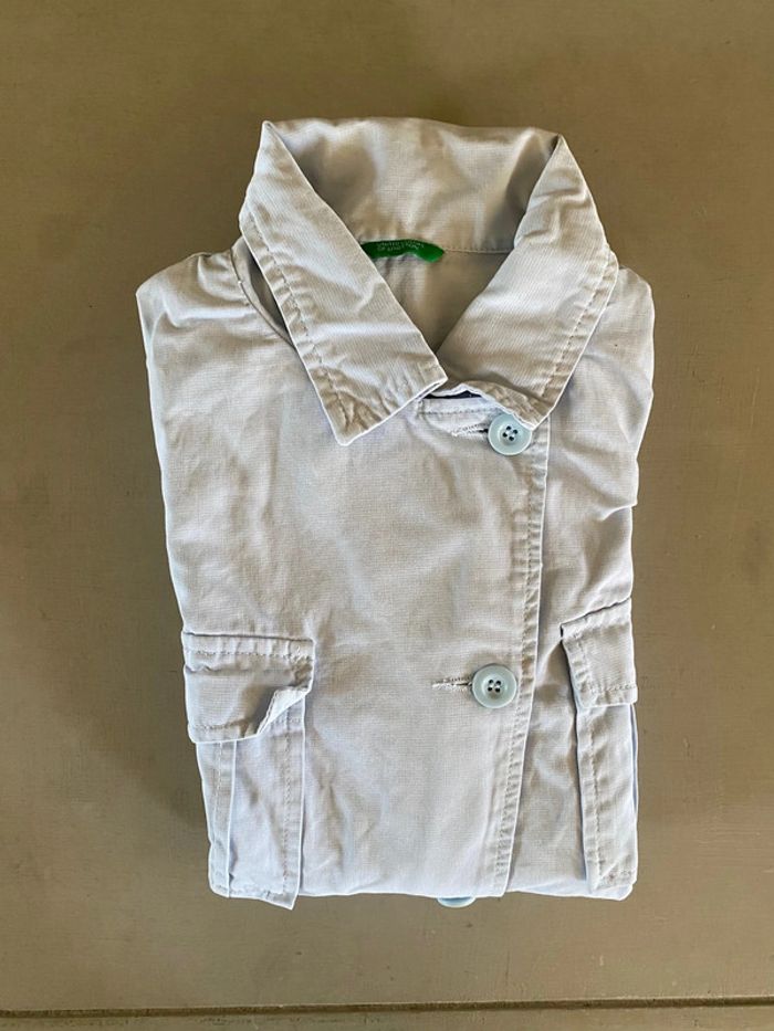 Veste chemise United Color of Benetton bleu clair taille 44 - photo numéro 17