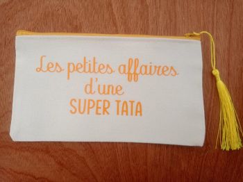 Trousse jaune les petites affaires d'un super tata