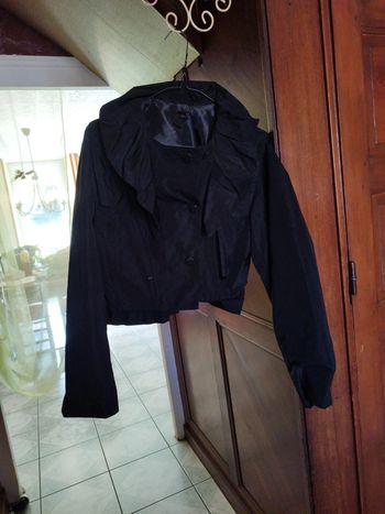 Veste bombers noire col rond vintage M/38 y2k