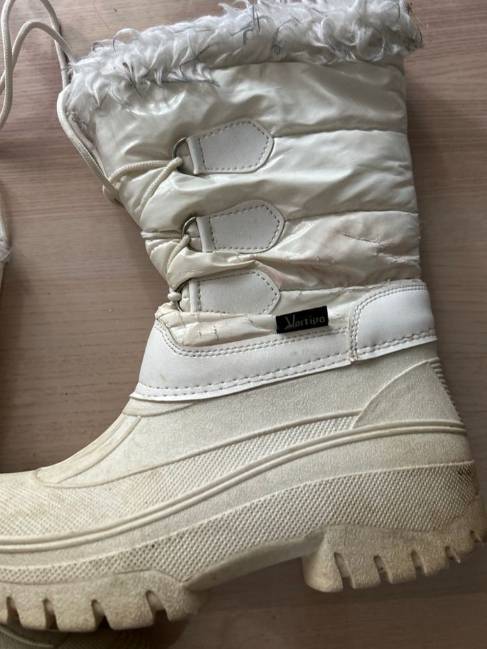 Bottes de neige blanche t38/39 - photo numéro 3