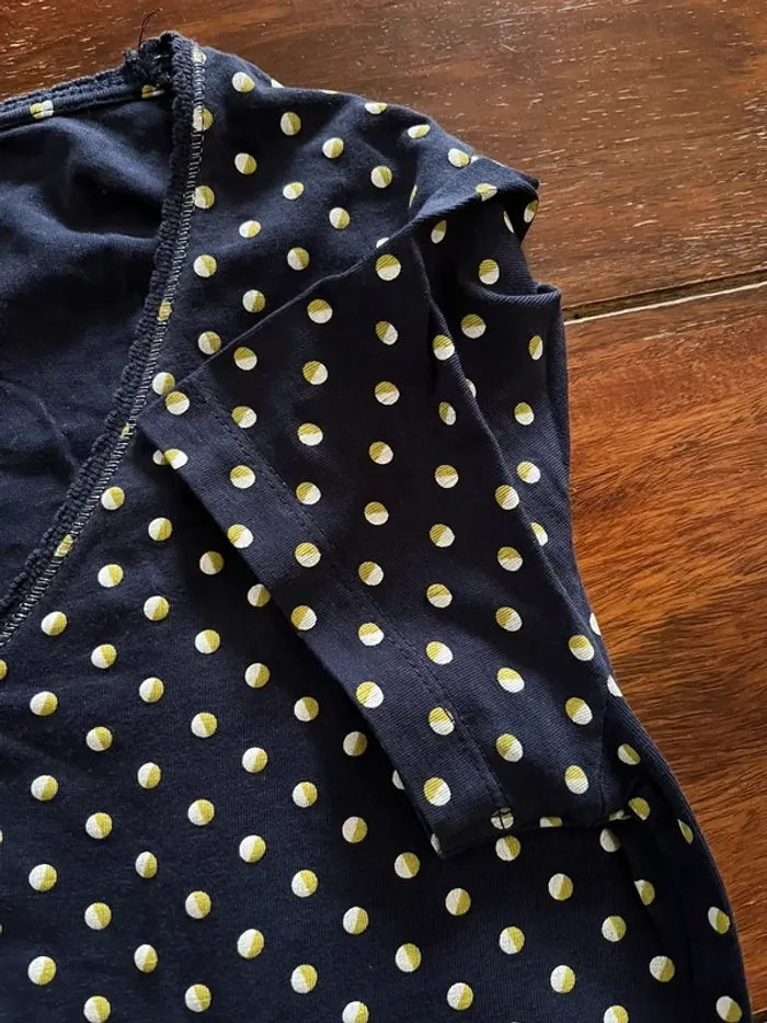 Teeshirt bleu marine et pois - photo numéro 4