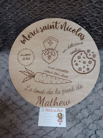 Assiette saint Nicolas personnalisée