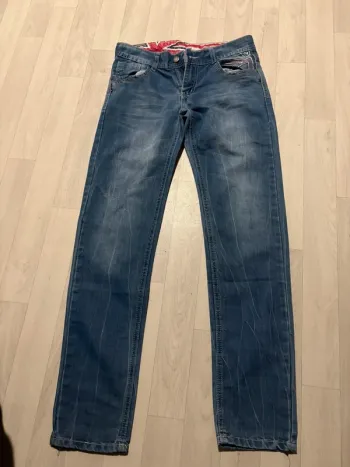 Jean influx 14 ans bleu slim effet délavé très bon état