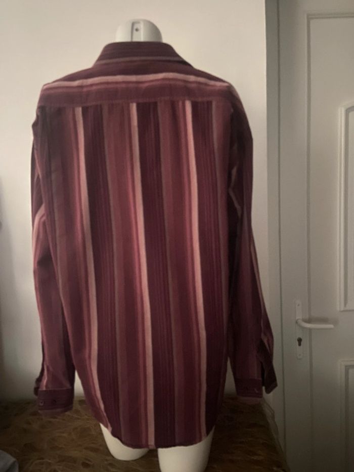 Chemise à rayures en dégradées bordeaux, 43/44, goldsmith - photo numéro 2