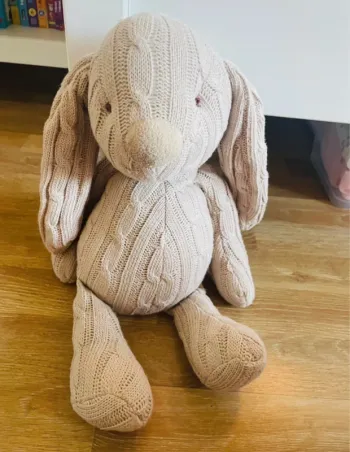 Peluche lapin coton et lin J-line
