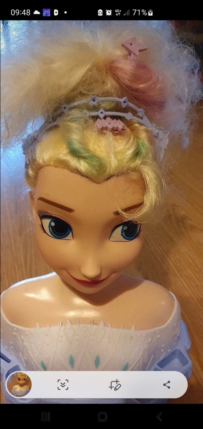 tête à coiffer elsa la reine des neiges - photo numéro 4