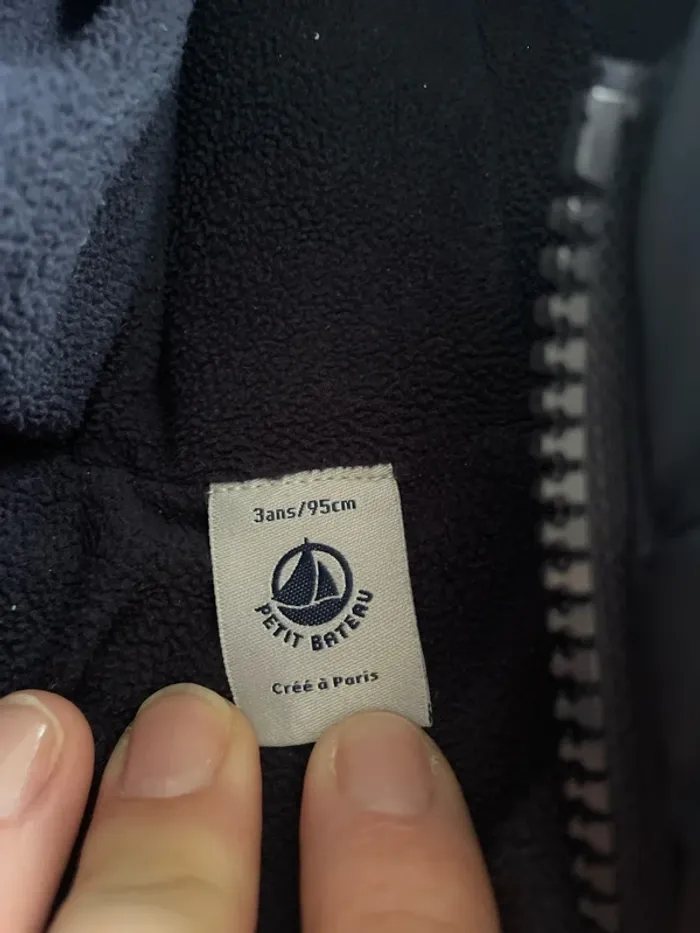 Manteau doudoune chaude, petit bateau, trois ans mixte - photo numéro 3