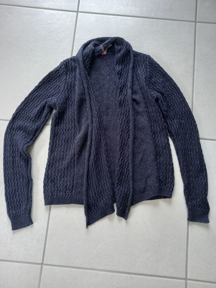 veste en laine bleue