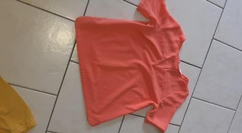 tunique corail orangé manches courtes promod