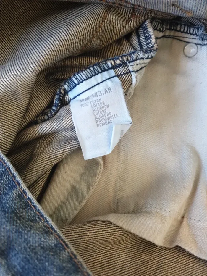 Jean large droit bleu brut A1280 - photo numéro 4