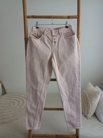 Pantalon jean Mom rose clair Camaïeu taille 36