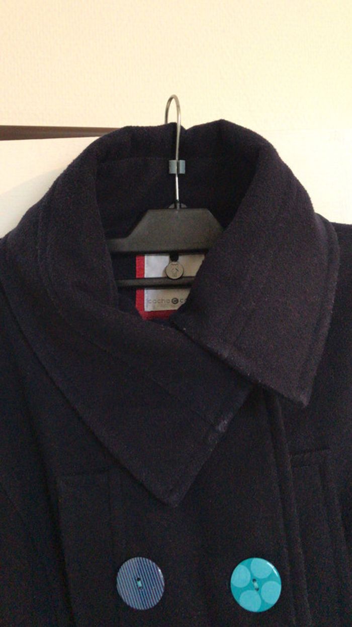 Trench en laine bleu Marine - photo numéro 6