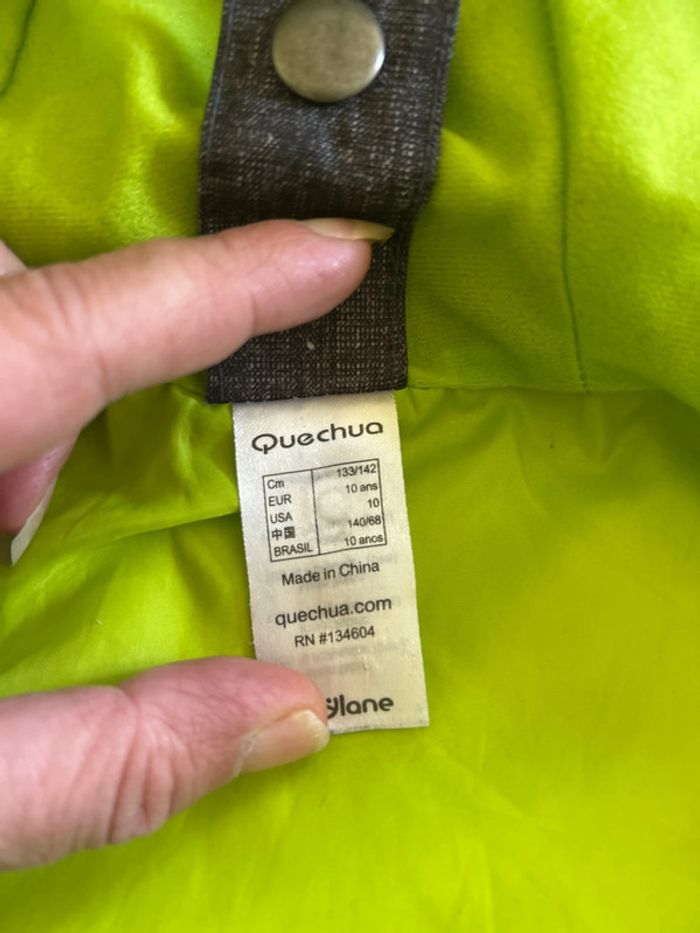 Manteau parka avec veste amovible/reversible queshua 10 ans - photo numéro 2