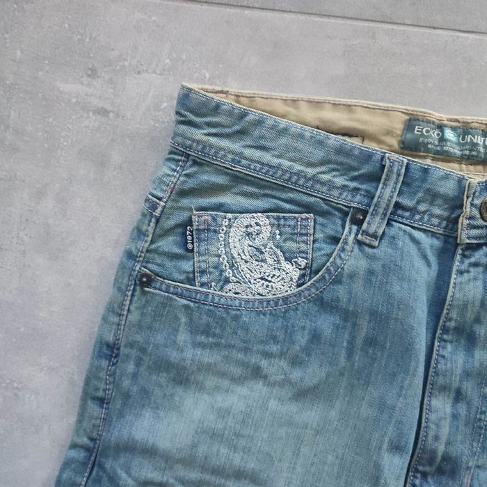 Bermuda large baggy short vintage jeans denim hip hop streetwear Ecko y2k 2000 taille 32us fr42 - photo numéro 8