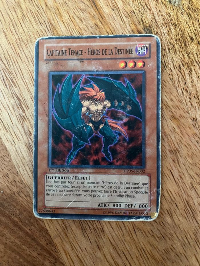 Carte Yu-Gi-Oh! Capitaine tenace - héros de la destinée DP05-FR002 1ère édition