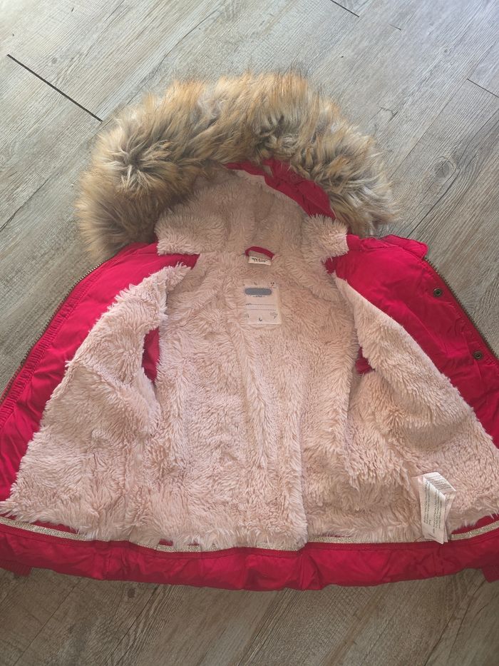 Manteau - doudoune fille tao - tape a l'œil taille 4 ans rouge - photo numéro 3