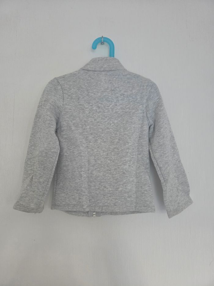 Veste mixte zippée Decathlon 4/5 ans (103-112 cm) - Molletonnée Gris Chiné - photo numéro 2