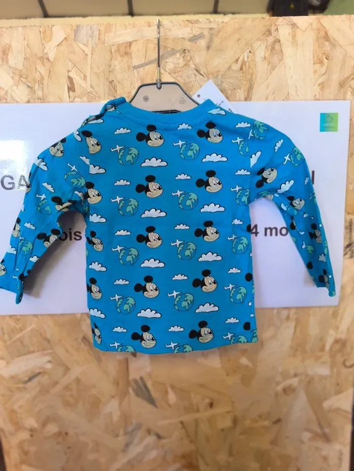 325423 tee-shirt ML bleu garçon 18 mois disney - photo numéro 2