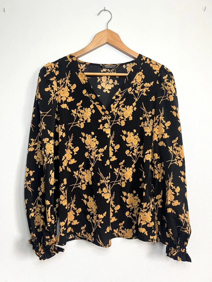 Blouse manches longues Shein noir