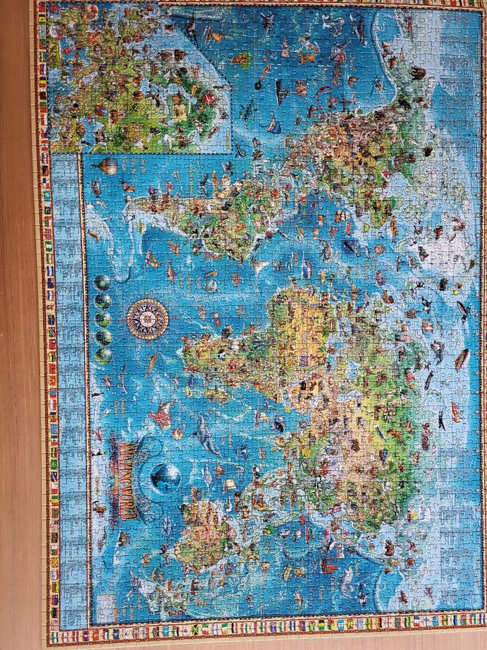 Puzzle mappemonde Amazing world.