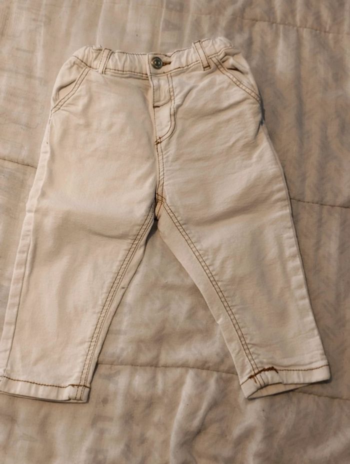 Pantalon jean crème pour cérémonie