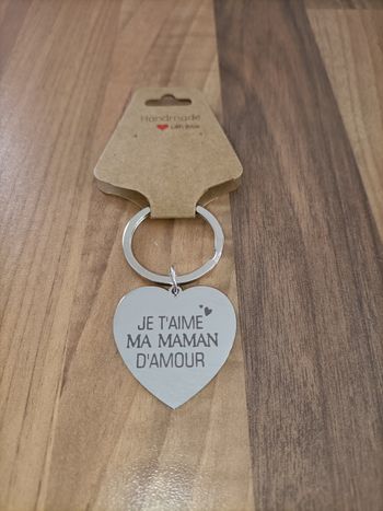 Porte clé Je t'aime ma maman d'amour ❤️