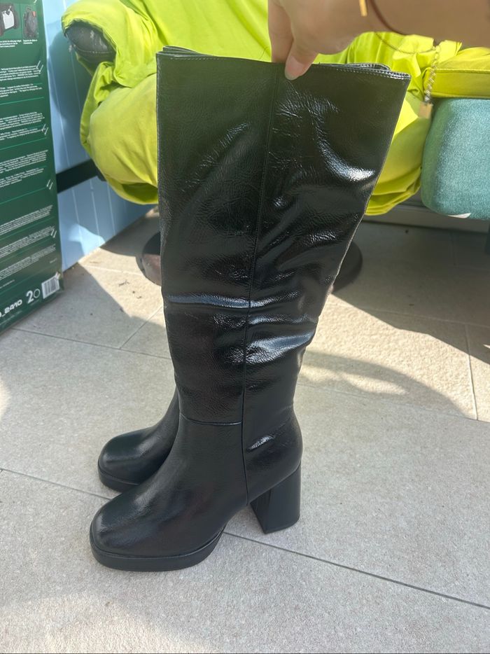 Bottes hautes noires femme - photo numéro 3