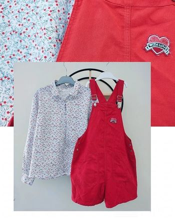 12 ans ensemble orchestra chemise été salopette short