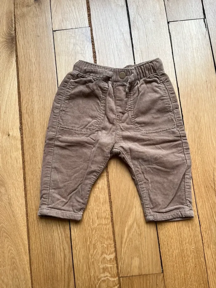 Pantalon velours Zara beige - photo numéro 2