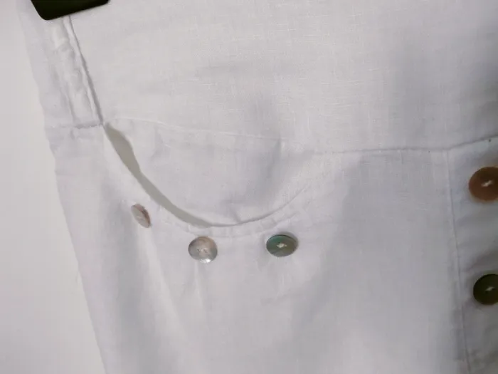 Pantalon blanc en lin Taille 40 - photo numéro 4