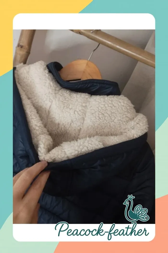 Manteau doudoune Kiabi 36 bleue - photo numéro 6