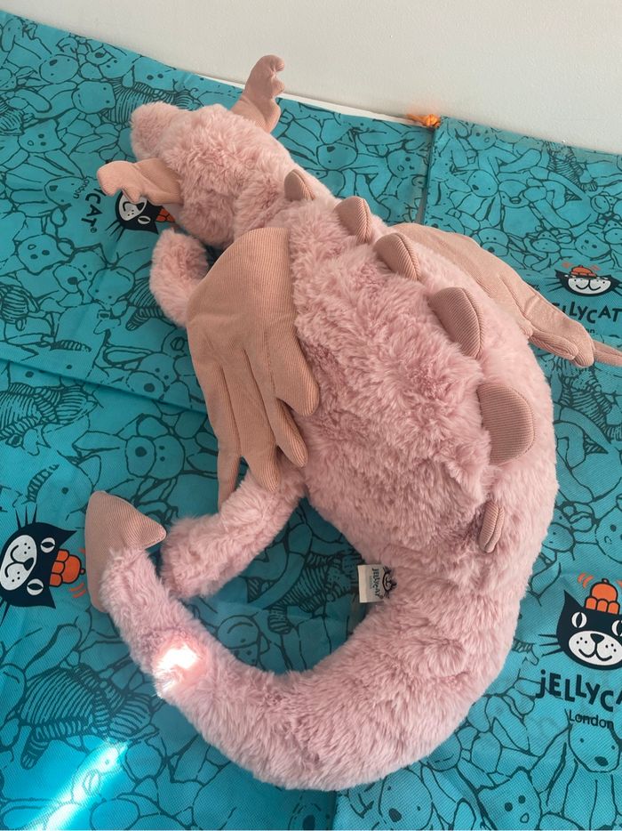 Peluche Jellycat HUGUE dragon Rose 🐉🐉 - photo numéro 6