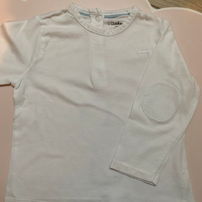 Teeshirt manches longues basique blanc 18mois