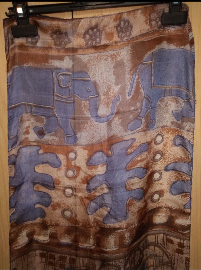 Foulard éléphants Inde - photo numéro 2