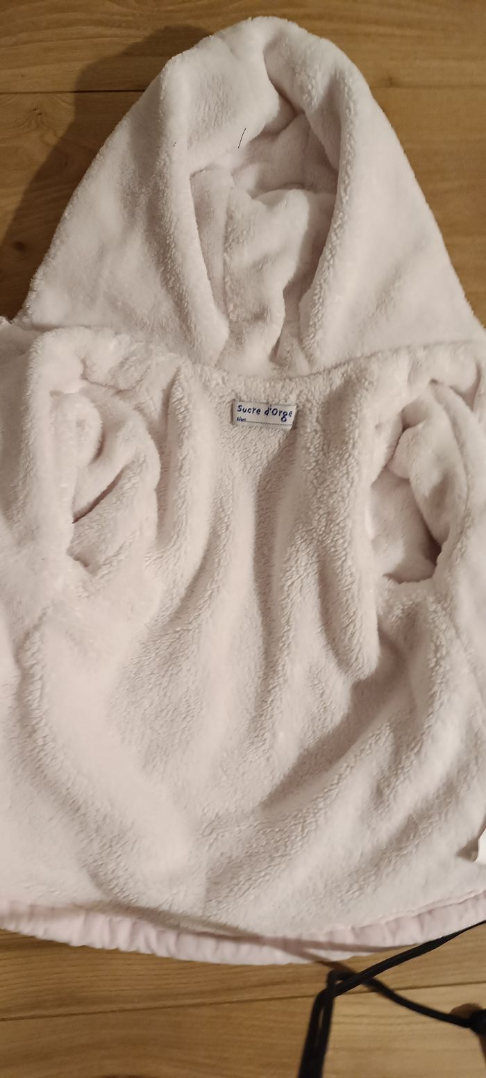 Adorable manteau hiver rose clair sucre d'orge 12 mois - photo numéro 6