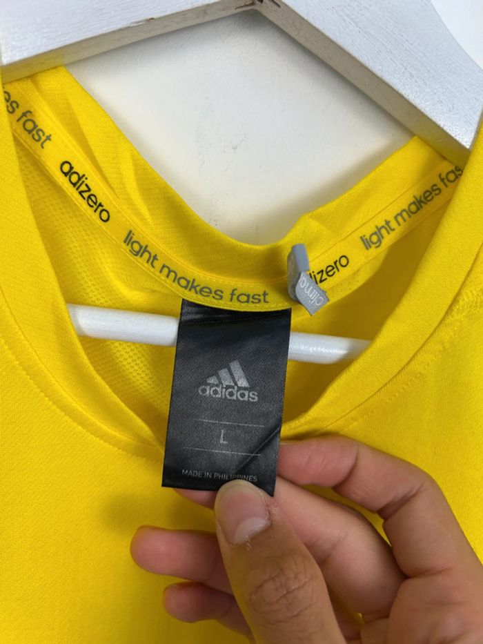 Débardeur Homme Adidas Jaune | Taille L | Très Bon État | Légère Trace | #TM82 - photo numéro 4