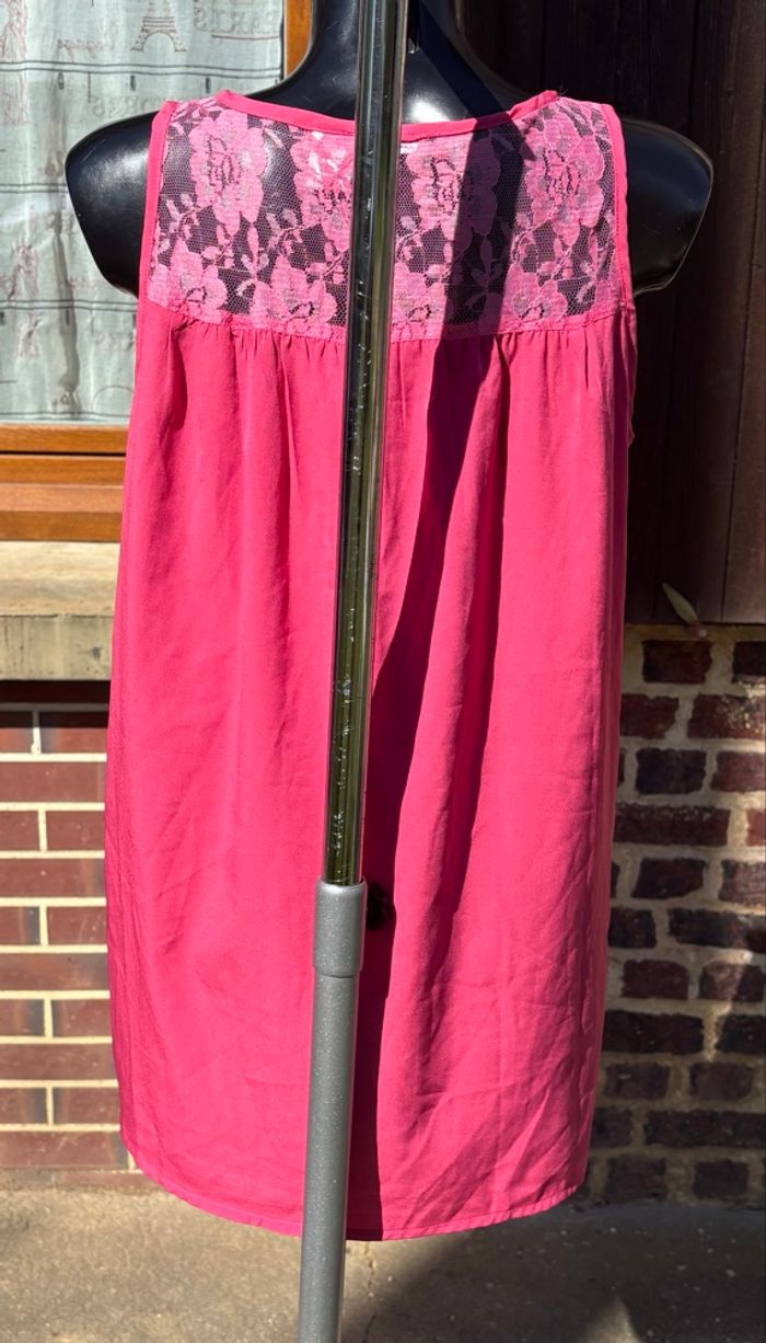 💖 Débardeur long / Tunique fuchsia – Taille 38 - La Redoute - photo numéro 3