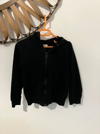 Veste zippée a capuche noire garçon 8 ans la halle 