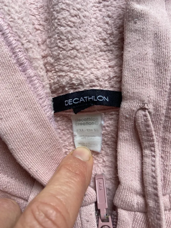 Sweat veste molleton rose - photo numéro 7
