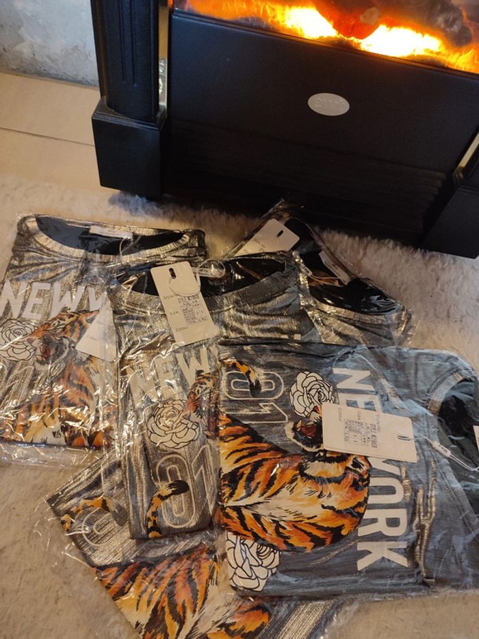 T shirt imprimé tigre - photo numéro 3