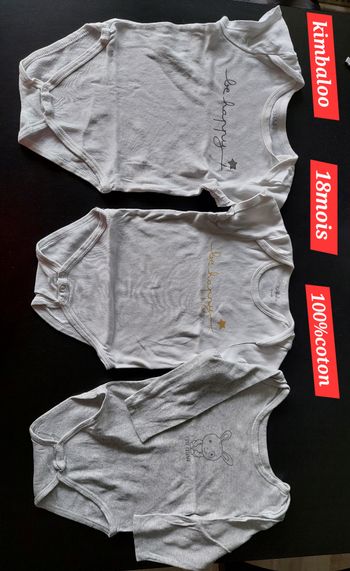 Lot de 25 bodys fille 18mois