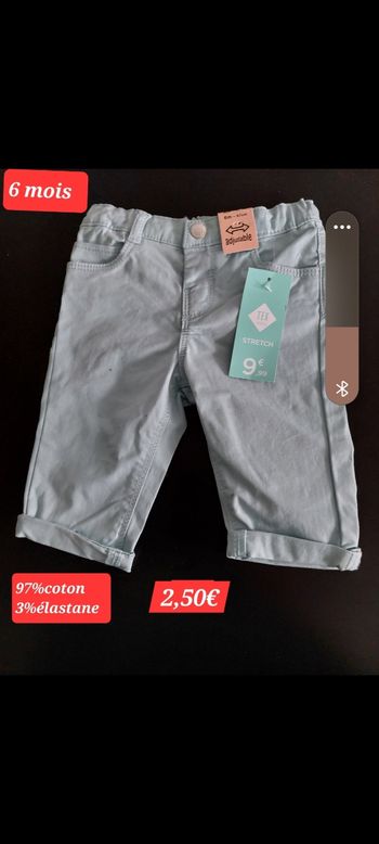 Pantalon léger bleu clair fille 6mois 