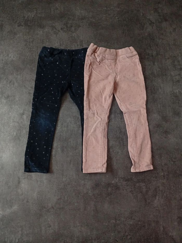 Lot pantalons velours vertbaudet