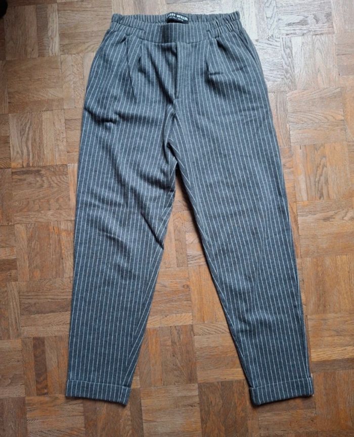 Pantacourt rayé gris Tally Weijl