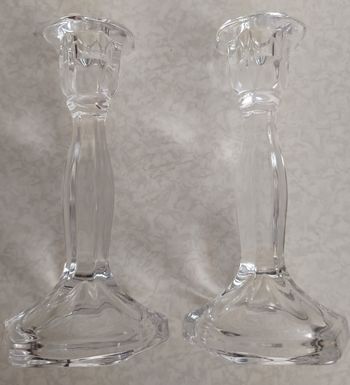 bougeoirs en verre Translucide Lot de 2 pièces