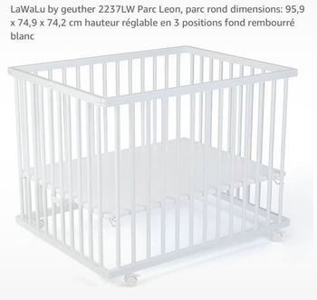 Parc Geuther + matelas Babylux 60€