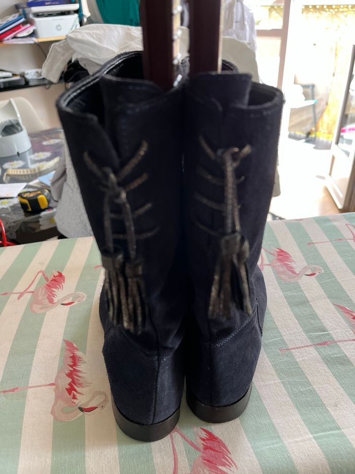 Bottes velours bleu nuit eram taille 38 - photo numéro 6