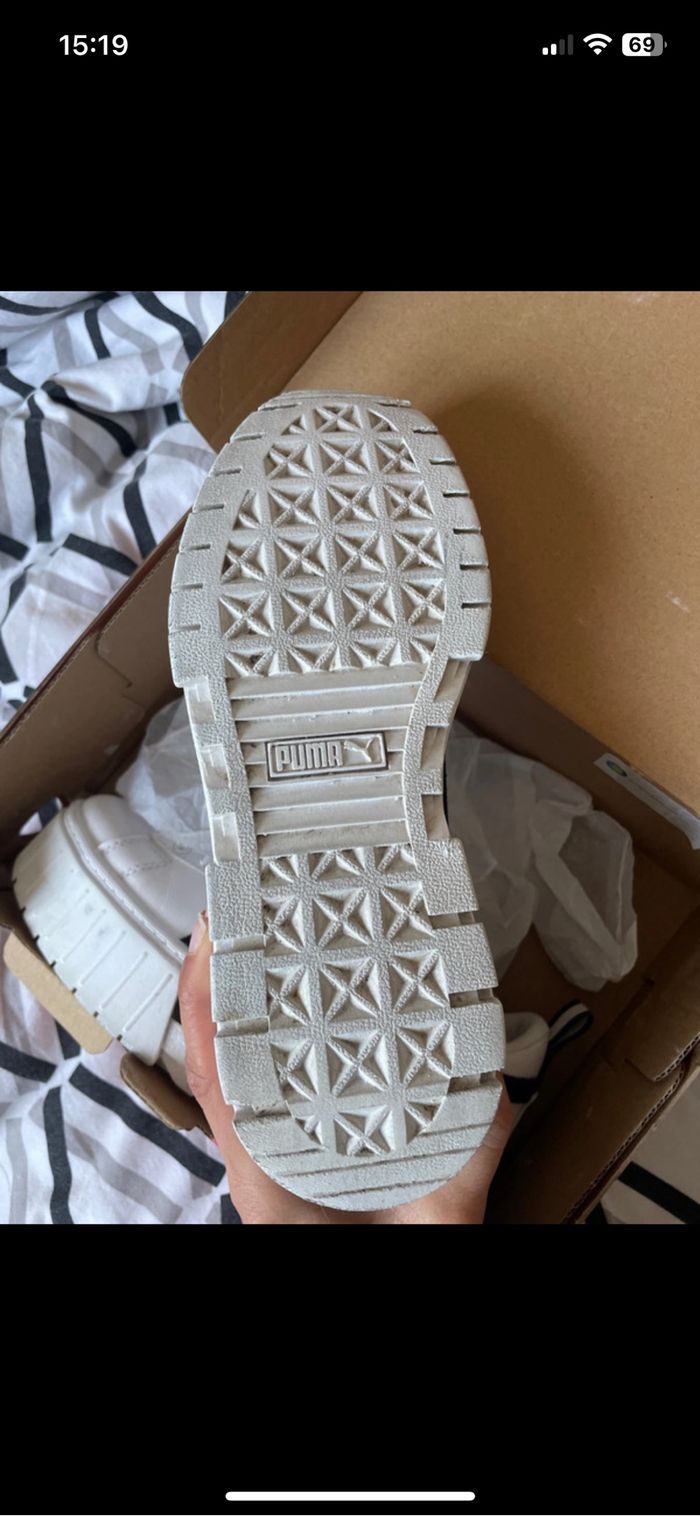 Basket Puma blanche et noire - photo numéro 3