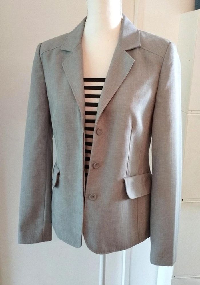 Tailleur jupe gris Etam 40 - photo numéro 6